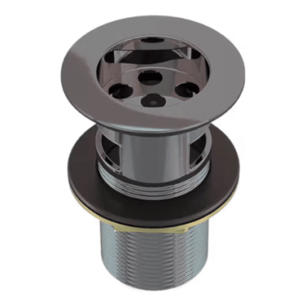 Jaquar (ALD-BCH-709) 80 mm Height Slotted Basin Waste - Black Chrome