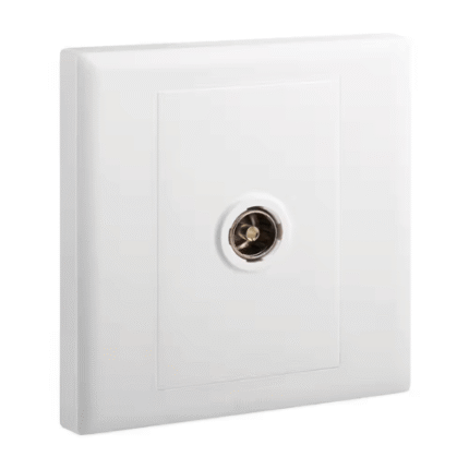 Legrand Eloe TV Outlet, 1-Gang IEC Female TV Aerial, Tidy Media Point, Give Neat & Clean Look, Suitable for Bedroom & Living Area – White