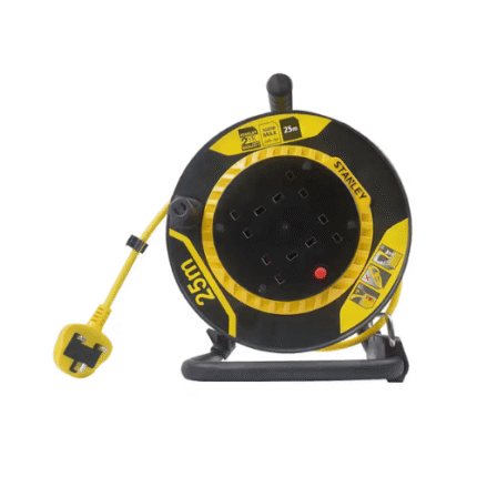 Stanley 4 Socket 25m Cable Reel