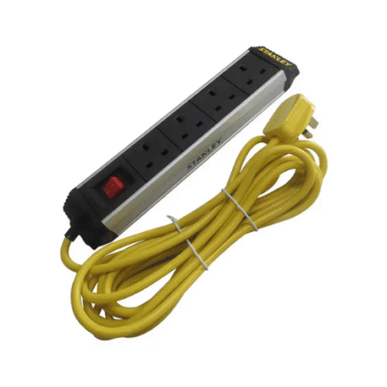 Stanley 5m 4 Socket Power Bar PVC Cable