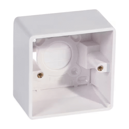 Legrand Synergy PVC Back Box 1-Gang, 50 mm & Cable Grip, Deep mount, Suitable for Mounting & Fixing - White