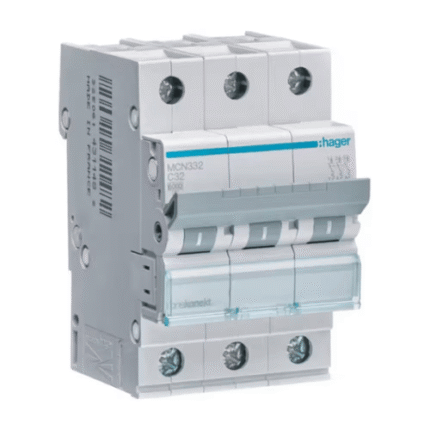 Hager MCB, 32 A, 3-Pole, Miniature Circuit Breaker