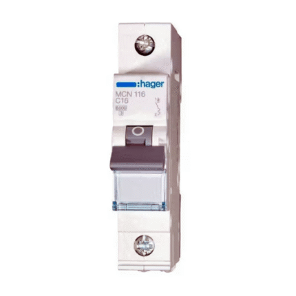 Hager MCB, 16 A, 1-Pole, Miniature Circuit Breaker