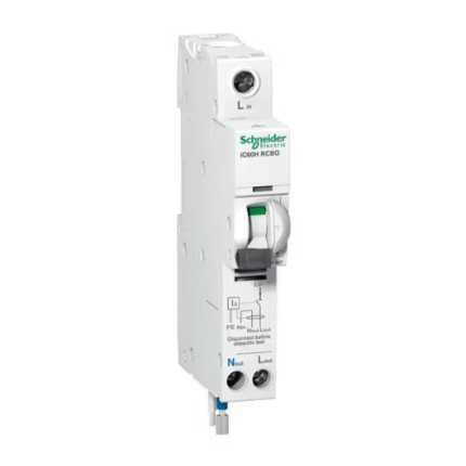 Schneider RCBO 32A 1P+N 240V 100mA, Earth-Leakage + Overcurrent, Test Button