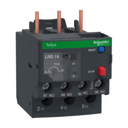 Schneider Overload Relay LRD16 9–14A, Thermal Protection, Adjustable Trip, Manual/Auto Reset