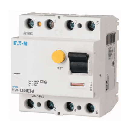 Eaton RCCB, 40 A, 4P, 100 mA Sensitivity, Residual Protection