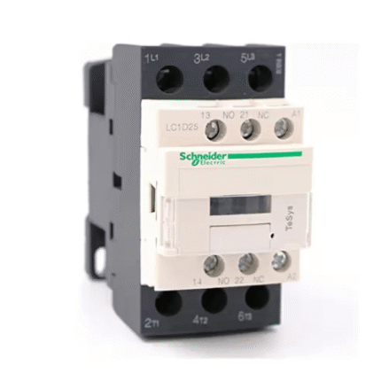 Schneider Contactor LC1D25M7 25A 3-Pole, 220V Coil, AC-3 Duty, Compact Frame
