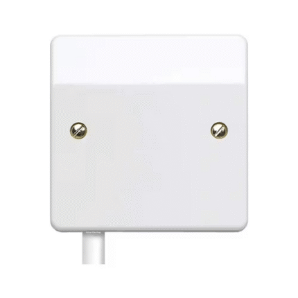 Double-Pole: Breaks live and neutral together for safer isolation. Rating: 20 A capacity suits water heaters, ovens, and heavy appliances. Indicator: Clear ON/OFF marking aids quick status identification. Finish: White plate complements modern interior electrical fittings. Mounting: Standard box compatibility simplifies retrofit and first-fix installs.