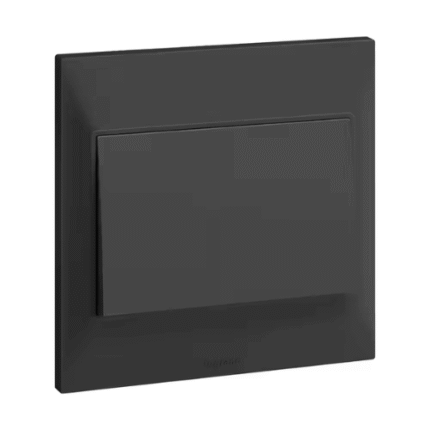 Legrand Belanko S 1-Gang 2-Way 16AX Switch, Two-Point Single-Circuit Control, Suitable for Home & Office - Anthracite