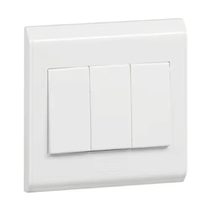Legrand Belanko 3-Gang 2-Way Switch 617005, Multi-Circuit Control, Smooth Rockers, Sleek Plate