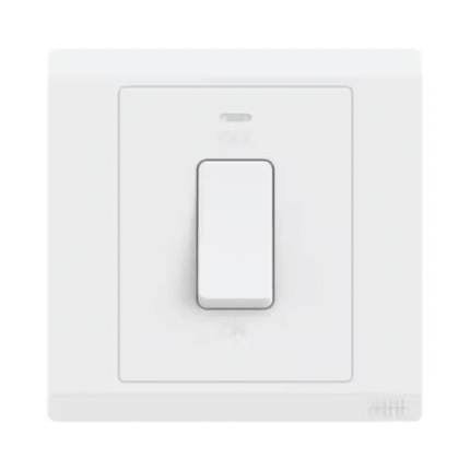 ABB 1 Gang 1 Way 20Amp Double Pole Switch with Neon light, INORA BL111S, White