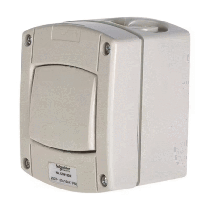 Clipsal/Schneider Weatherproof Switch 20A 250V WS226 IP56, Single Module, Robust Enclosure, Outdoor Rated