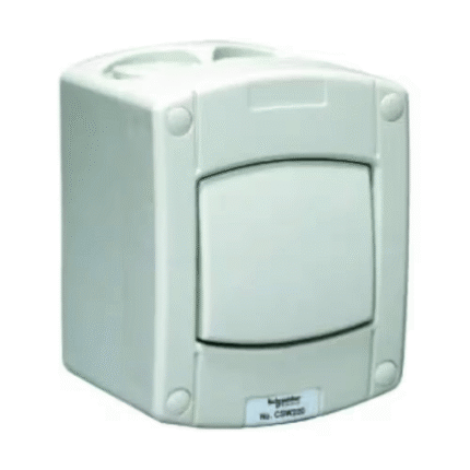 Clipsal/Schneider Weatherproof Switch 20A 250V WS226 IP56, 2-Module, UV-Resistant, Gasketed Housing