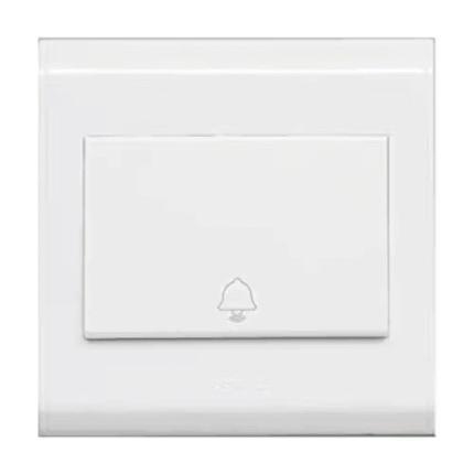 Legrand Belanko Bell Switch 3×3 4A 250V, Momentary Push, Clear Legend, Reliable Contact
