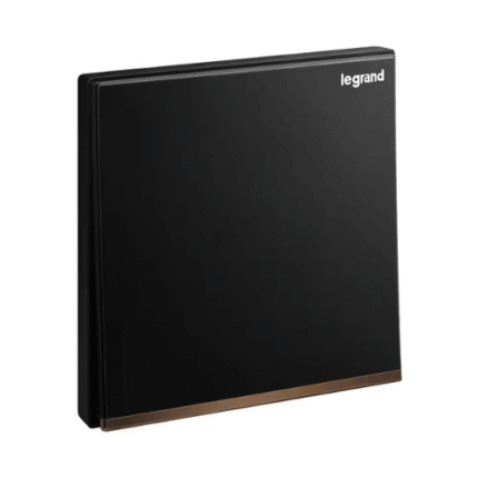 Legrand Galion 2-Gang 2-Way 16AX Switch, Dual Circuits, Two Locations, Suitable for Home & Office - Black